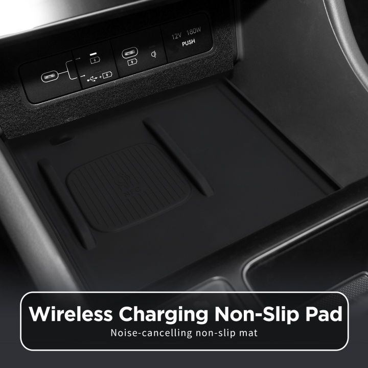for Hyundai Sonata 2024 N-line Anti-skid Pad Car Phone Wireless Charging Non-slip Pad Silicone Accessories (Only The Pad)