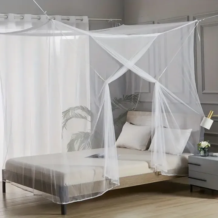 Camping%20Net%20White%20Mesh%20Portable%20Square%20Foldable%20Mosquito%20Control%20Mosquito%20Net%20Lightweight%20Outdoor%20Camping%20Tent%20Sleeping%20Summer%20-%20Image%202