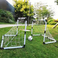 1 set Folding Soccer Goal Set PP Material Portable Indoor/Outdoor Football Net with Removable Training Equipment with Football. 