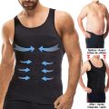 Mens Slimming Body Shaper Vest Shirt Abs Abdomen Slim Gym Workout Tummy Control Compression Tank Top Sleeveless Shapewear. 