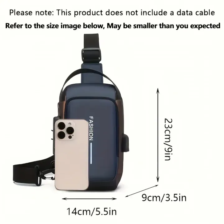 Durable%20Oxford%20Fabric%20Men's%20Sling%20Bag%20-%20Stylish%20Motorcycle%20Crossbody%20Chest%20Pack%20with%20Phone%20Pocket,%20Zip%20Closure%20for%20Daily%20Commute%20-%20Image%204