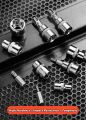 Professional 34pcs Torx Bit Socket & E-Torx Star Socket Set 1/4" 3/8" 1/2" Drive Male Female E-torx Bits Handheld Tool with Case. 