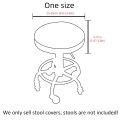 1PC/4PCS/6PCS solid color elastic waterproof milk silk round stool cover, 120gms, suitable for round stool cover beautification.