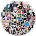 50Pcs Cartoon Jujutsu Kaisen Stickers DIY Laptop Skateboard Kids Cool Sticker Itadori Yuji Satoru Gojo Anime Decal Toys. 