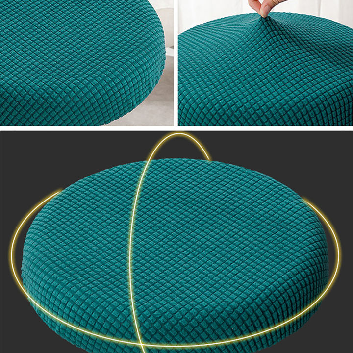 Bar%20Stool%20Cover%20Polar%20Fleece%20Round%20Chair%20Cover%20Removable%20Stool%20Slipcover%20Solid%20Seat%20Cushion%20Protector%20Washable%20Bar%20Stool%20-%20Image%202