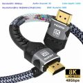 8K HDMI-Compatible Cable 4K@120Hz 8K@60Hz HDMI 2.1 Cable 48Gbps Adapter For RTX 3080 eARC HDR Video Cable PC Laptop TV box PS5. 