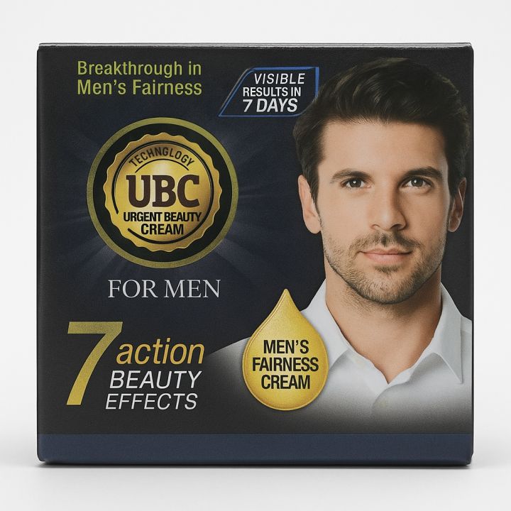 "UBC Urgent Beauty Cream for Men – 7 Action Formula | Fairness & Dark Spot Removal | 100% Original"