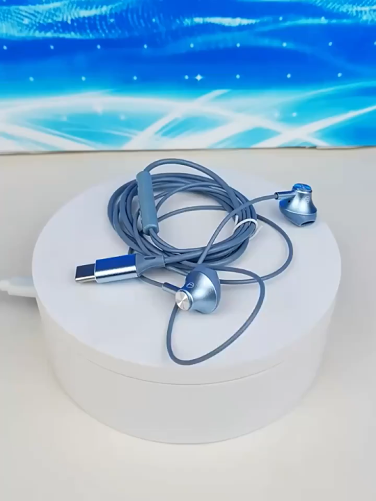 HiFi In-Ear Wired Earphones with USB-C & 3.5mm Jack, Volume Control, Condenser Mic, Semi-Open Design – Compatible with Samsung Galaxy Phones