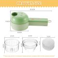4 In 1 Handheld Electric Vegetable Cutter Set, Vegetable Chopper. 