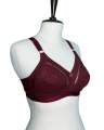 Soft Cotton Embroided Bra For Women With Support Belt, Fancy Cotton Brazier. 