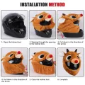 Helmet Protection Headgear Cover Cartoon Fluffy Plush Set For Motorcycle Full-Face Protective Case Motorbike Safety Trendy. 