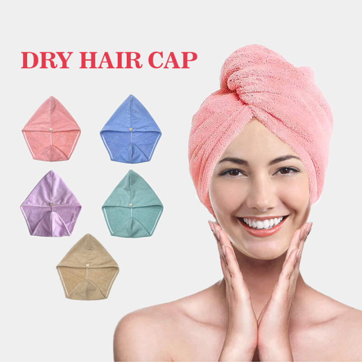 Microfiber Hair Towel Wrap for Women, Shower spa head wrap hair drying hat turban microfiber terry dry Absorbent Quick Dry Hair Turban