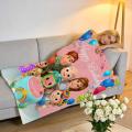 Throw High-Density Short Plush Blanket For Sofa Nap Air-Conditioned Room Soft Skin-Friendly C-CoComelonS Party Art. 