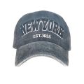Hot Sale Hat New Spring And Autumn Washed Cloth Baseball Cap Embroidered Letters New York. 