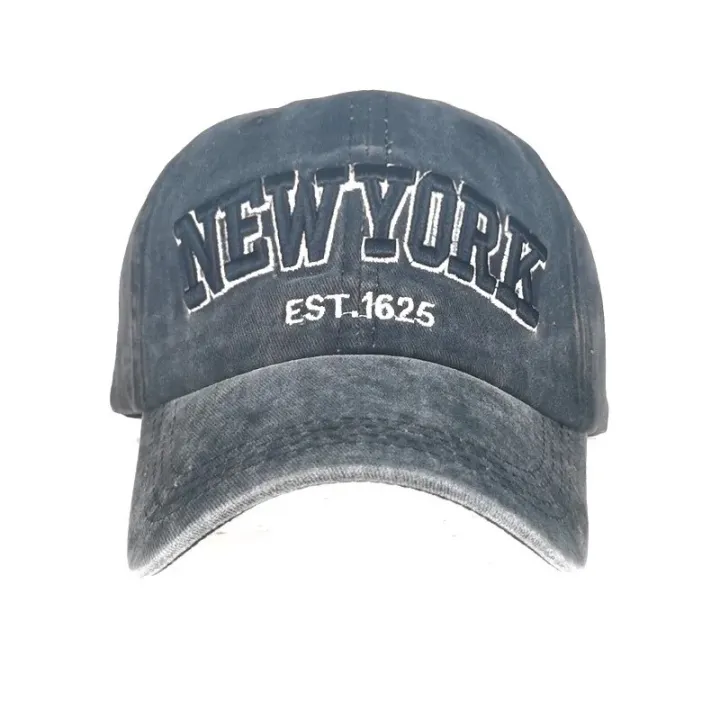 Hot%20Sale%20Hat%20New%20Spring%20And%20Autumn%20Washed%20Cloth%20Baseball%20Cap%20Embroidered%20Letters%20New%20York%20-%20Image%204