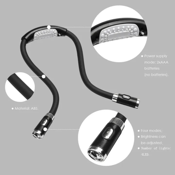 ABS%20LED%20Flexible%20Handsfree%20Hug%20Neck%20Reading%20Book%20Light%20Lamp%20Torch%20Flashlight%20Multifunctional%20Work%20Lamp%20-%20Image%204