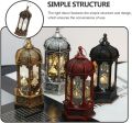 Ramadan Lantern Mini Eid Mubarak Candle Lantern Black Moon Castle Decorative Hanging Candle Lanterns for Ramadan Decorations Wedding Decorations Table Centerpiece.