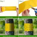 1 Roll of Yellow Double-sided Insect Proof Tape To Prevent Insects, Ants, and Moths From Climbing. Outdoor Garden Insect Trap 5M. 
