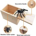 1Pc Scare Wooden Box Spiders, April Fool's Day Pranks, Trick Toys. 