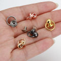 20set Metal Ball Post with O Ring Studs Rivets Nail Screw Back Round Head Spot Spikes Leather Craft Phone Case Decor Accessories. 
