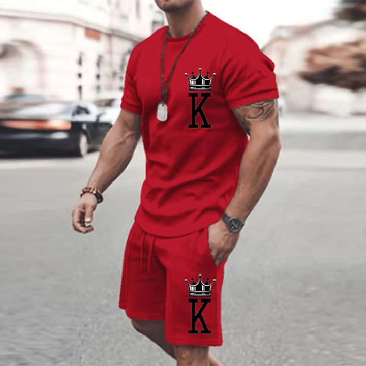 2025%20Summer%20New%20Men's%20Summer%20Leisure%20Sports%20Running%20Set%20Loose%20Men's%20Refreshing%20Top%20Y2K%20Style%203D%20Poker%20King%20Fashion%20Set%20Lightweig%20-%20Image%207