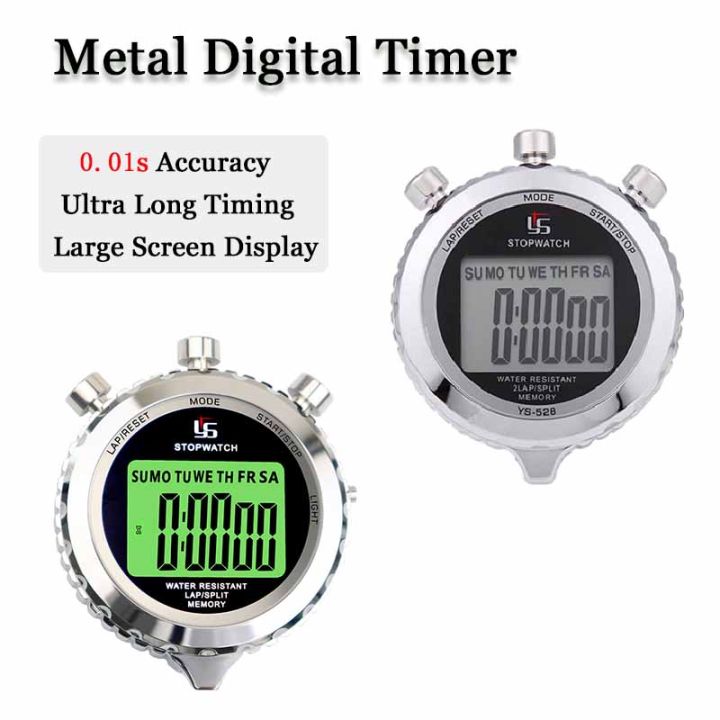 Row Timer Metal Digital Timer Single Row Stopwatch Running Training Timer 0.01s ...