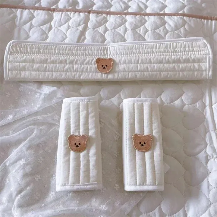3pcs%20Baby%20Stroller%20Front%20Armrest%20Protective%20Cover%20Cotton%20Trolley%20Towel%20Children's%20Drool%20Towel%20Kids%20Seat%20Bib%20Stroller%20Accessories%20-%20Image%204