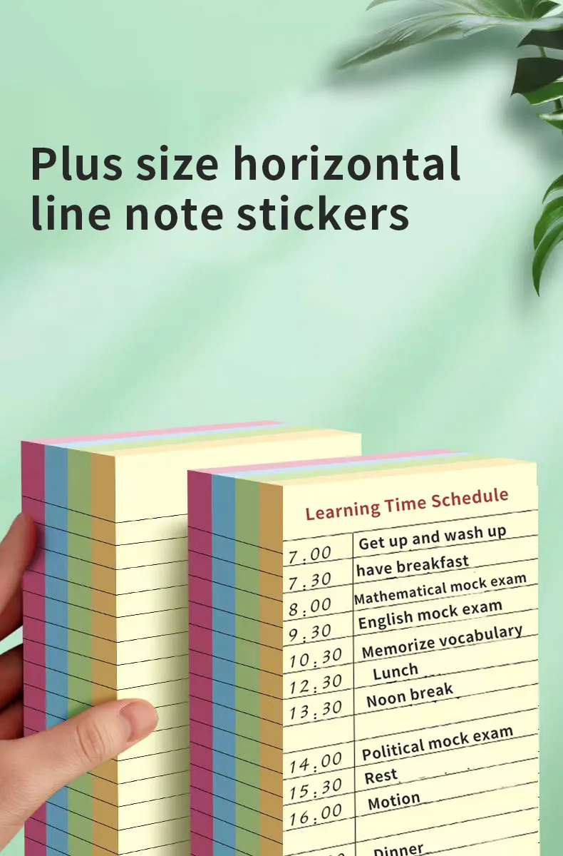 200sheets Line Sticky Notes 4 Colors Portable Student Note Marker ...