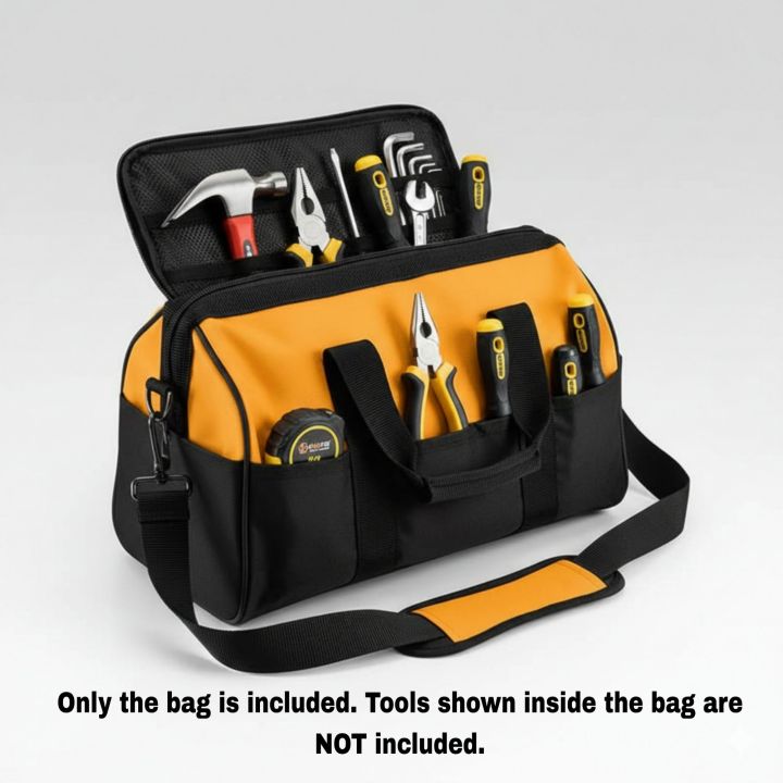 Heavy Duty Tool Bag | Tools Carry Bag | Large Capacity Electrician & Hardware Tool Storage Bag (Bag Only)