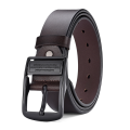 New Leather Cowhide Men's Belt Fashion Metal Alloy Pin Buckle Adult Luxury Brand Jeans Business Casual Waist Male Strap Brand.