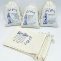 10-Pack Virgin Mary Drawstring Prayer Pouches, Cotton Rosary Bags Religious Keepsake Storage Sacks.