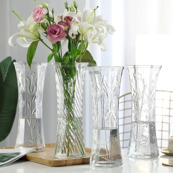 Good vase medium size creative jewelry living room flower arrangement transparent glass Nordic Internet celebrity light luxury flower raised water Rose
