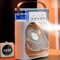 Portable Air Conditioner Cooling Fan, 3 in 1 Fan, Mini Air Cooler, Air Conditioner, Humidifier, Portable AC, Mini Fan, LED Night Light Household Small Air Cooler Fan 9 10 inch Big Size Wind Adjustment USB Desktop Fan For Room Office Ambient Light. 