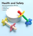 New 2 in 1 Baby Silicone Flower Teether - Safe & Soft Chewing Toy for Soothing Sore Gums, BPA-Free, Easy-to-Hold Teething Toy. 