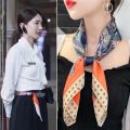 Luxury Printing Silk Square Scarf Women Neck Hair Tie Band Beach Hijab Kerchief Head Headbands Bandana Female Foulard 70cm. 