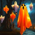 Hanging Ghosts Indoor Wall Bedroom Outdoor Party Garden Patio Front Porch Yard Scary Cute Spooky Fall Halloween Ornaments Gifts. 