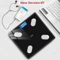 Body Weighing Scale Smart App Display Bluetooth And Temperature. 