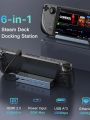 6 in 1 Docking Station for Steam Deck/ROG Ally USB C Dock with HDMI 4K UHD 100Mbps RJ45 Ethernet 3 USB 2.0 and PD 100W. 