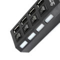 4-port USB Hub One To Four Splitter Hub Plug And Play With Independent Switch Small Socket Hub USB 4 Port Splitter For PC Laptop. 