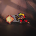 Street Fighter Game Series Brooch Cool Longken Haunted Ghost Wave Fist Enamel Needle Anime Character Metal Emblem Jewelry . 