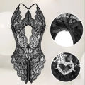 Women Sexy Lace Lingerie Hollow Bra Set Deep V Open Bra Porn Underwear Set Hot Sexy Transparent Bodysuit Dress. 