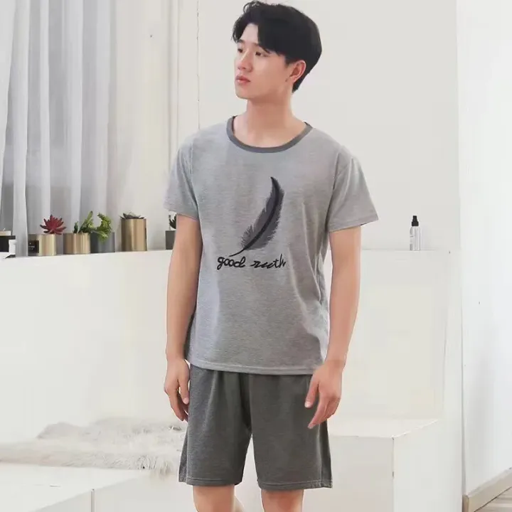 Men%20Pajama%20Set%20Cotton%20Short%20Sleeve%20Shorts%20Casual%20Striped%20Nightwear%20Loungewear%20Two-Piece%20Set%20Plus%20Size%20Summer%20Man%20Sleepwear%20-%20Image%205