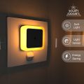 Auto On/Off Mini Wall LED Night Light - Convenient & Smart Bedroom Illumination. 