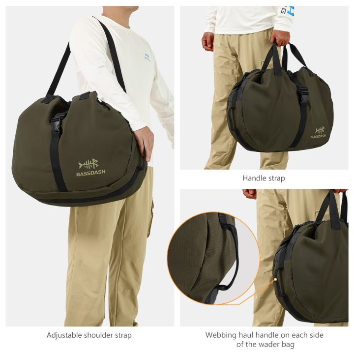 BASSDASH%20Wader%20Bag%20Foldable%20with%20Changing%20Mat%20Shoulder%20Strap%20Handles%20Mesh%20Boot%20Storage%20for%20Fishing%20Travel%20Hunting%20Hiking%20FP08%20-%20Image%206