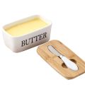 Premium Butter Dish with Knife Set – Elegant Glass Butter Holder for Kitchen, Freshness & Easy Serving. 