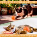 Electronic Interactive Pet Toy Ball USB Rechargeable Automatic Moving Bouncing Ball RGB Light Smart Dog Cat Toy.