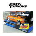 Toyota Supra MK4 Orange Fast & Furious 1/24 Scale RC Car (Plastic Body). 