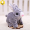 Simulation Electric Toy Cartoon Trumpet Solid Color Plush Interactive Rabbit Battery Animal Doll Daily Play 3+. 