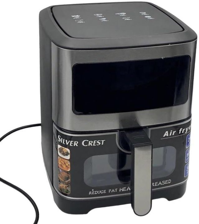 Silver Crest 10 Liter Stainless Steel Digital Air Fryer Performance Range 2200 Watt Rapid Air Convection Heating