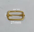 Metal Rectangle Adjuster Slides - Nickel-Plated Buckle for Belts and Bags, 15-Piece Set. 